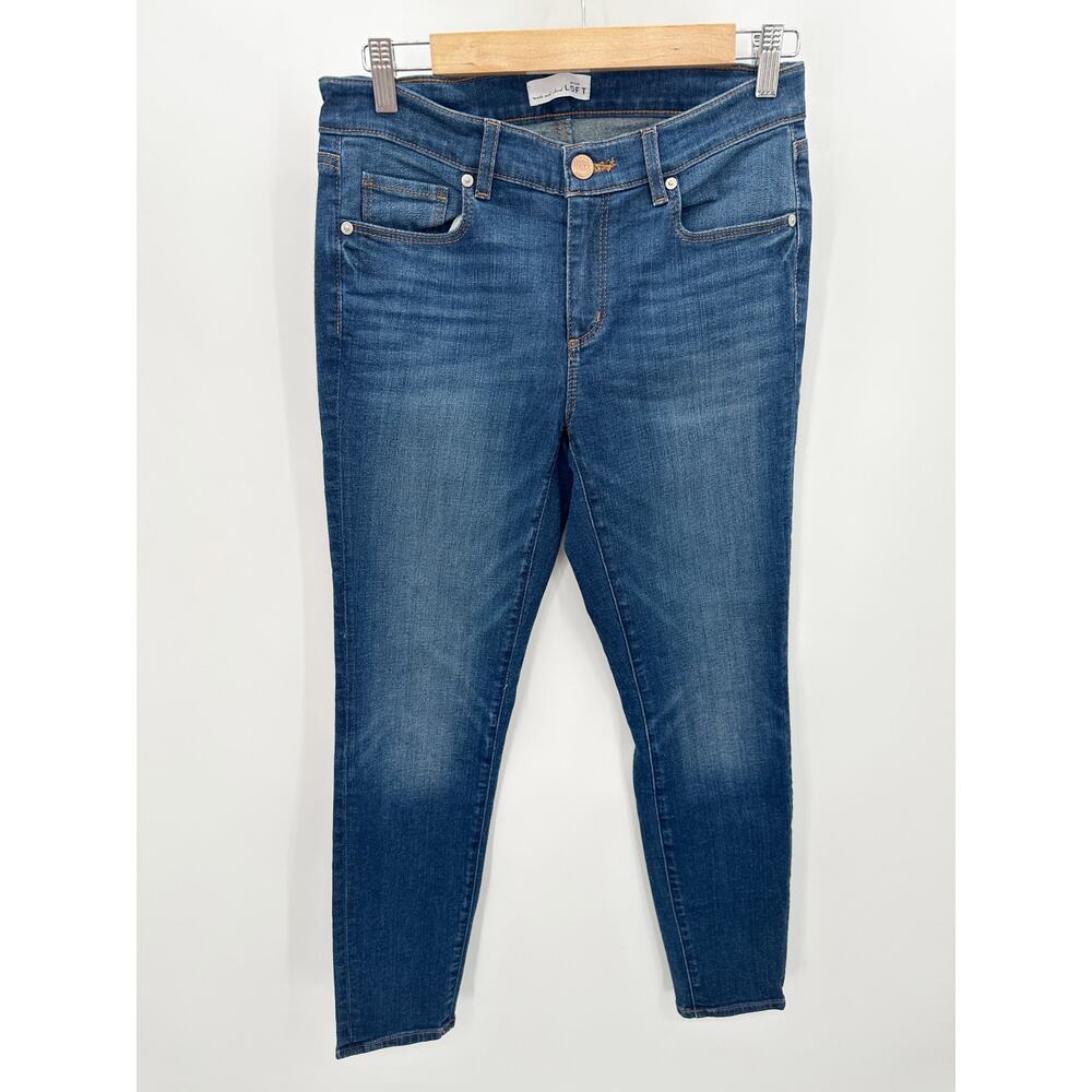 LOFT Womens 28/6 Blue Medium Wash Modern Skinny Leg Ankle Denim Jeans CY21‎